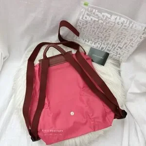 NWT Longchamp Le Pliage Original M Backpack Grenadine Coral Pink L1699089P76 NWT Longchamp Le Pliage Original M Backpack | Mercari main image 4